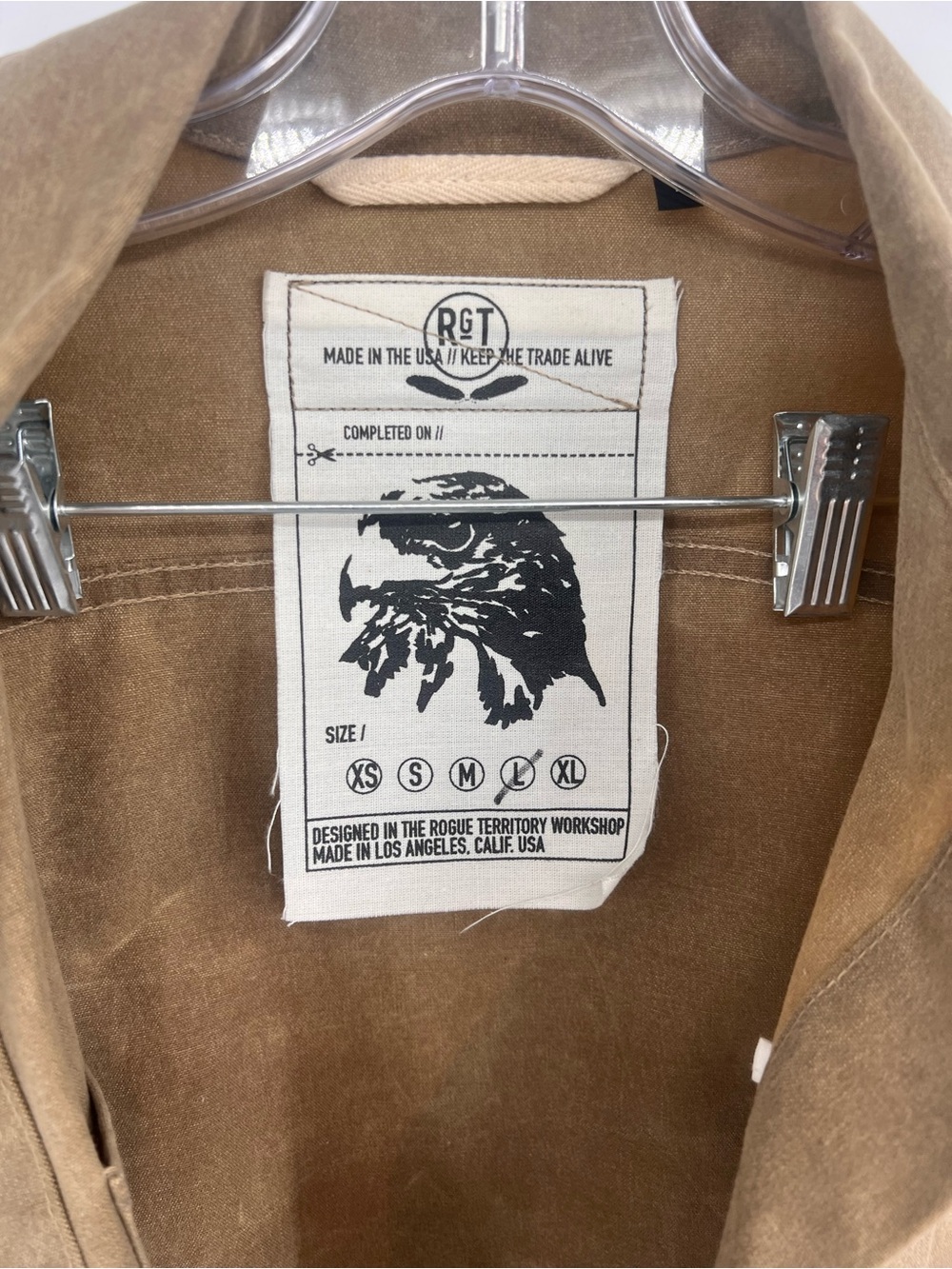 Rogue territory waxed canvas supply jacket in tan ridgeline L - Picture 5 of 8